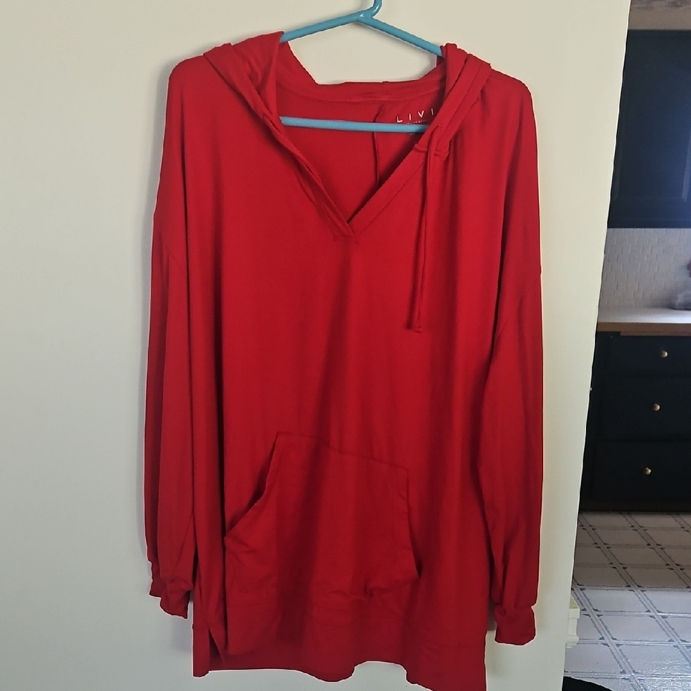 Lane Bryant Livi Vibrant Red Top